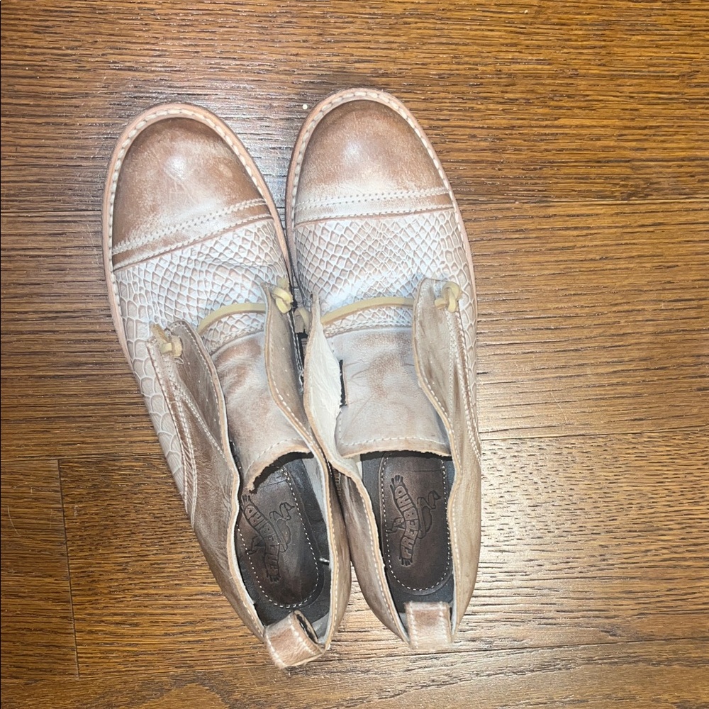 Freebird Brown and Cream Leather Shoes